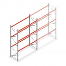 Palletstelling AR T2 3500x2700x1100mm (hxbxd) 3 niveaus 3636kg/niv beginsectie met voorgemonteerde frames