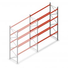 Gebruikte Dexion Speedlock palletstelling 4120x2700x900 mm (hxbxd) 4 niveaus aanbouwsectie