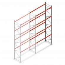 Deels gebruikte AR T2 palletstelling 5500x2700x900 mm (hxbxd) 4 niveaus aanbouwsectie