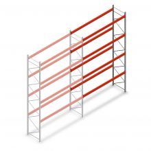 Palletstelling AR T2 6000x3300x1100mm (hxbxd) 4 niveaus 2415kg/niv aanbouwsectie