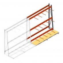 Stelling voor verticale opslag AR enkelzijdig 2000x1850x900 mm (hxbxd) antraciet 3 niveaus aanbouwsectie