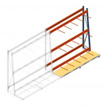 Stelling voor verticale opslag AR enkelzijdig 2000x1850x900 mm (hxbxd) blauw 3 niveaus aanbouwsectie