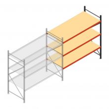 Grootvakstelling AR 2000x2700x900 mm (hxbxd) 3 niveaus antraciet aanbouwsectie