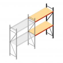 Grootvakstelling AR 2500x1610x600 mm (hxbxd) 2 niveaus antraciet aanbouwsectie
