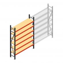 Grootvakstelling AR 2000x1610x400 mm (hxbxd) 6 niveaus antraciet beginsectie