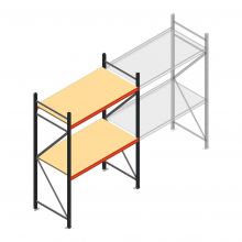 Grootvakstelling AR 2000x1610x800 mm (hxbxd) 2 niveaus antraciet beginsectie