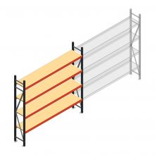 Grootvakstelling AR 2000x2700x400 mm (hxbxd) 4 niveaus antraciet beginsectie