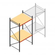 Grootvakstelling AR 3000x1610x1200 mm (hxbxd) 2 niveaus antraciet beginsectie