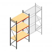 Grootvakstelling AR 3000x1610x800 mm (hxbxd) 3 niveaus antraciet beginsectie