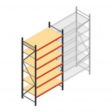 Grootvakstelling AR 3000x1610x800 mm (hxbxd) 6 niveaus antraciet beginsectie