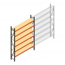 Grootvakstelling AR 3000x2010x400 mm (hxbxd) 6 niveaus antraciet beginsectie
