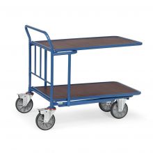 Cash & carry wagen 400 kg 850x500 (lxb) met duwbeugel en 2 verstelbare etages