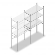 Confectiestelling Medium Duty 2000x1000x500 mm (hxbxd) aanbouwsectie