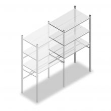 Confectiestelling Medium Duty 2000x1000x600 mm (hxbxd) aanbouwsectie