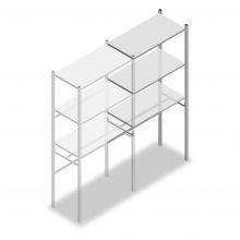 Confectiestelling Medium Duty 2200x1000x500 mm (hxbxd) aanbouwsectie