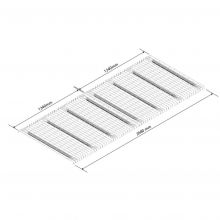 Draadroosterlegborden niveau voor 2700mm palletstelling