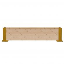 Gebruikte aanrijdbeschermer geel/hout 2100x400 mm (hxb)