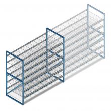 Gebruikte Hovuma grootvakstelling 2300x2400x1000 mm (hxbxd) 6 niveaus beginsectie