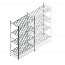 Hygiënische stelling 6811 1800x900x560 mm (hxbxd) 4 niveaus beginsectie