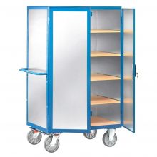 Kastwagen 750 kg 1000x680 met 5 etages, aluminium plaat en spanjoletsluiting