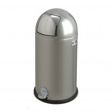 Kickboy Wesco pedaalemmer 40 liter zilverkleur 