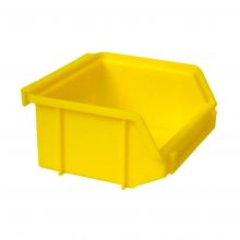 Kunststof stapelbak, magazijnbak A1 100x100x50 mm (lxbxh) geel