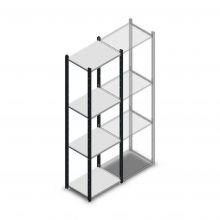 Legbordstelling Medium Duty 2000x550x400mm (hxbxd) 4 niveaus antraciet beginsectie