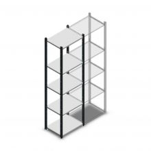 Legbordstelling Medium Duty 2000x550x400mm (hxbxd) 5 niveaus antraciet beginsectie