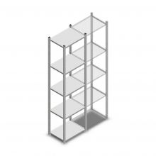 Legbordstelling Medium Duty 2200x550x400 mm (hxbxd) 5 niveaus verzinkt beginsectie