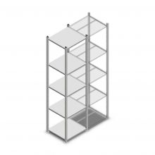 Legbordstelling Medium Duty 2200x550x500 mm (hxbxd) 5 niveaus verzinkt beginsectie