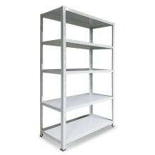 Legbordstelling Basic Premium M 1800x900x400 mm (hxbxd) 5 niveaus lichtgrijs 100 kg