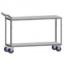 Lichte tafelwagen Begra T40128 140 kg met 2 etages en opstaande duwbeugel 1280x400 mm (lxb)