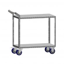 Lichte tafelwagen Begra T4083 220 kg met 2 etages en opstaande duwbeugel 830x400 mm (lxb)