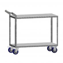 Lichte tafelwagen Begra T4098 200 kg met 2 etages en opstaande duwbeugel 980x400 mm (lxb)