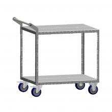 Lichte tafelwagen Begra T6083 200 kg met 2 etages en opstaande duwbeugel 830x600 mm (lxb)