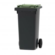 Afvalcontainer, mobiele rolcontainer 120 liter grijs groen