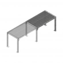 Modulair uitbreidbare laadtafel 1000x600x700 aanbouwsectie