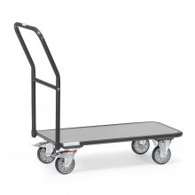 Plateauwagen, platformwagen, transportkar 250 kg met duwbeugel 850x450 antraciet