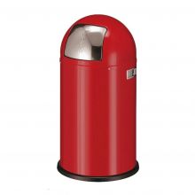 Pushboy afvalbak Wesco 50 liter rood