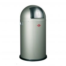 Pushboy afvalbak Wesco 50 liter zilverkleur
