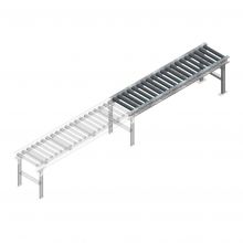 Rollenbaan niet-aangedreven 2000x420x630-930 kunststof rollen hoh 100 aanbouwsectie