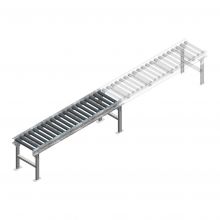 Rollenbaan niet-aangedreven 2000x420x630-930 kunststof rollen hoh 100 beginsectie