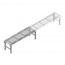 Rollenbaan niet-aangedreven 2000x420x630-930 stalen rollen hoh 100 beginsectie