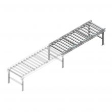 Rollenbaan niet-aangedreven 2000x620x630-930 stalen rollen hoh 125 aanbouwsectie
