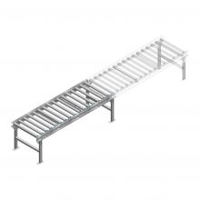 Rollenbaan niet-aangedreven 2000x620x630-930 stalen rollen hoh 125 beginsectie