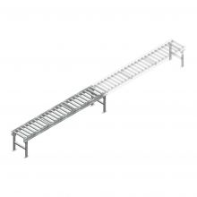 Rollenbaan niet-aangedreven 3000x420x630-930 stalen rollen hoh 125 beginsectie