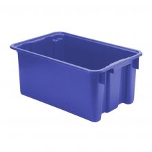 Stapelbare, nestbare euronorm bak LB 600x400x400 mm (lxbxh) blauw