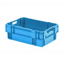 Stapelbare, nestbare transportkrat DTK0 600x400x210 mm (lxbxh) blauw