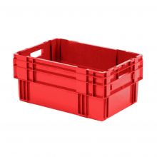 Stapelbare, nestbare transportkrat DTK0 600x400x270 mm (lxbxh) rood