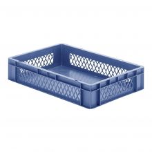 Stapelbare transportkrat TK1 600x400x120 mm (lxbxh) blauw